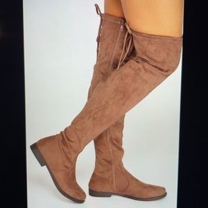 Fashion Nova Bestie Boots - Taupe